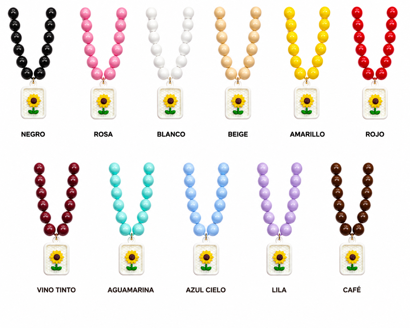 Collar XL girasol