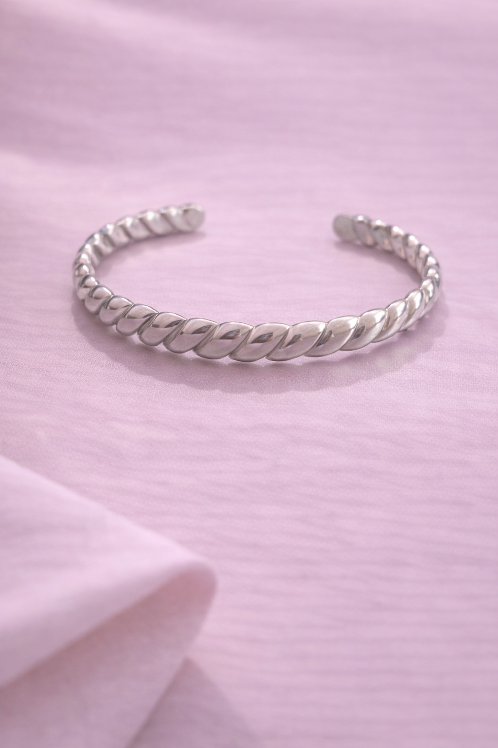 Pulsera trenza plateado