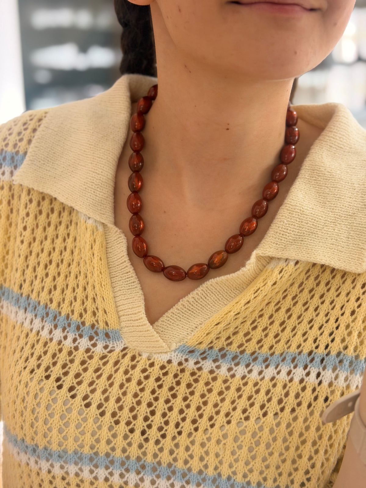 Collar XL almendra