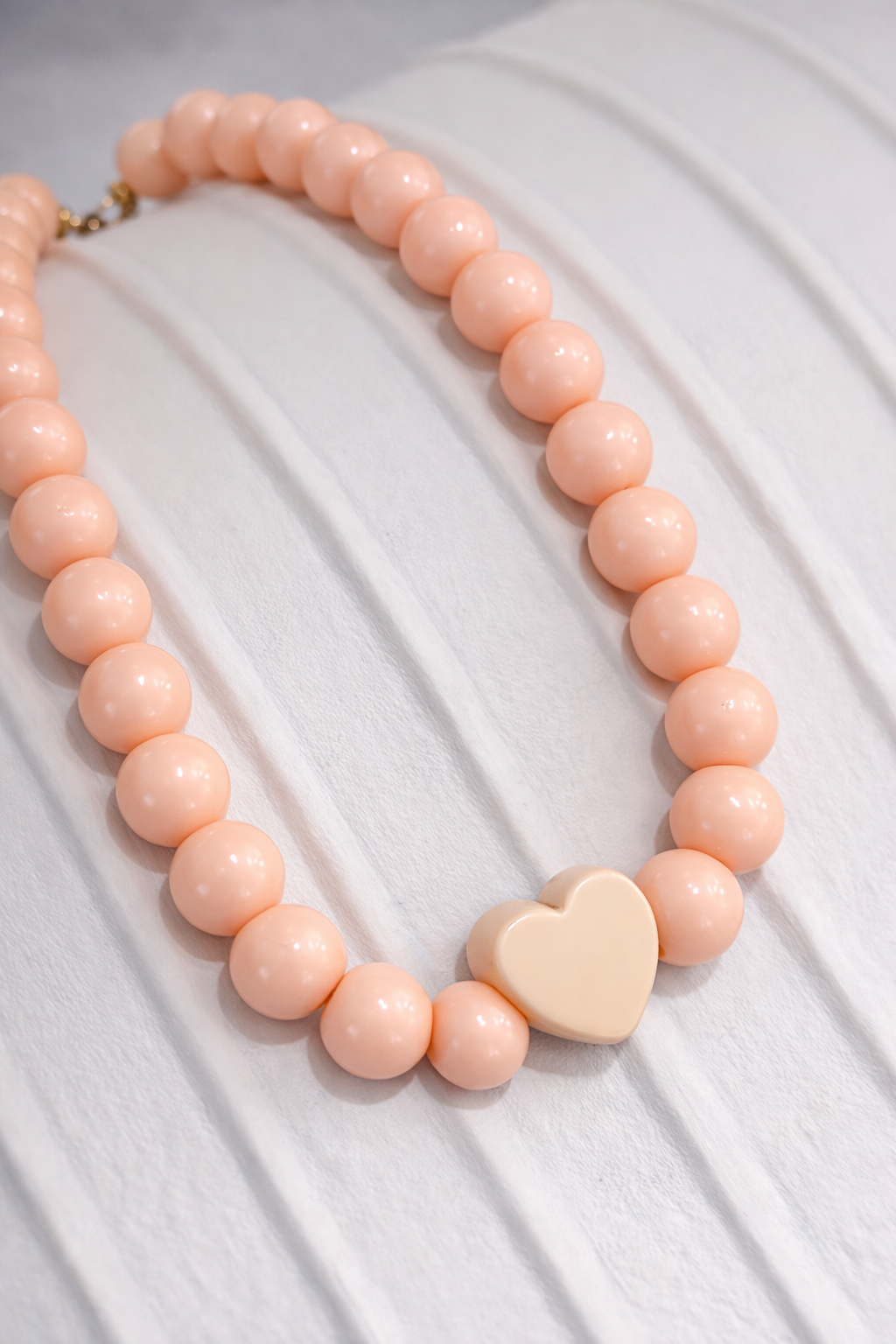 Collar XL corazón palo de rosa