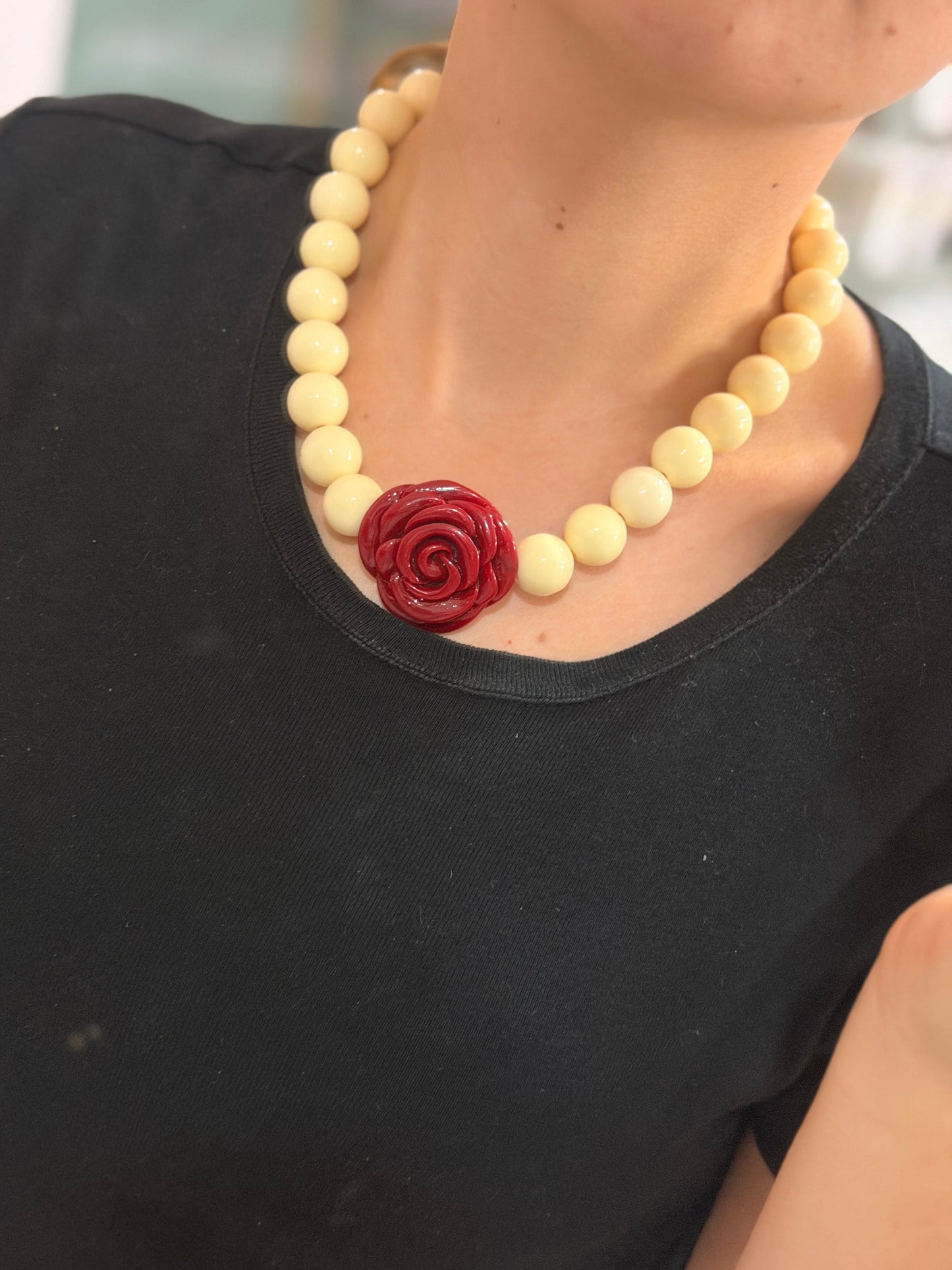 Collar XL rose vino tinto.
