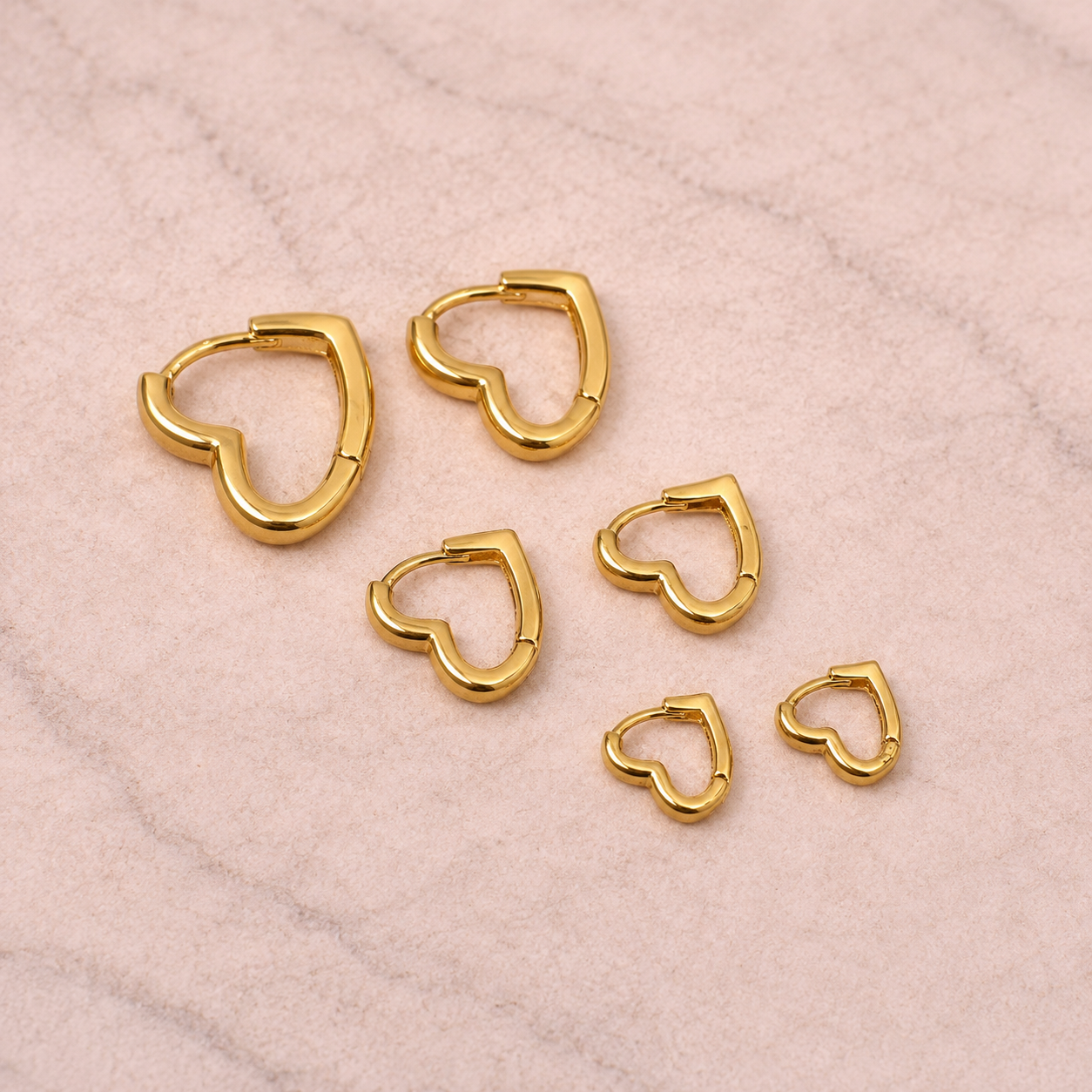 Set mini hoop corazon