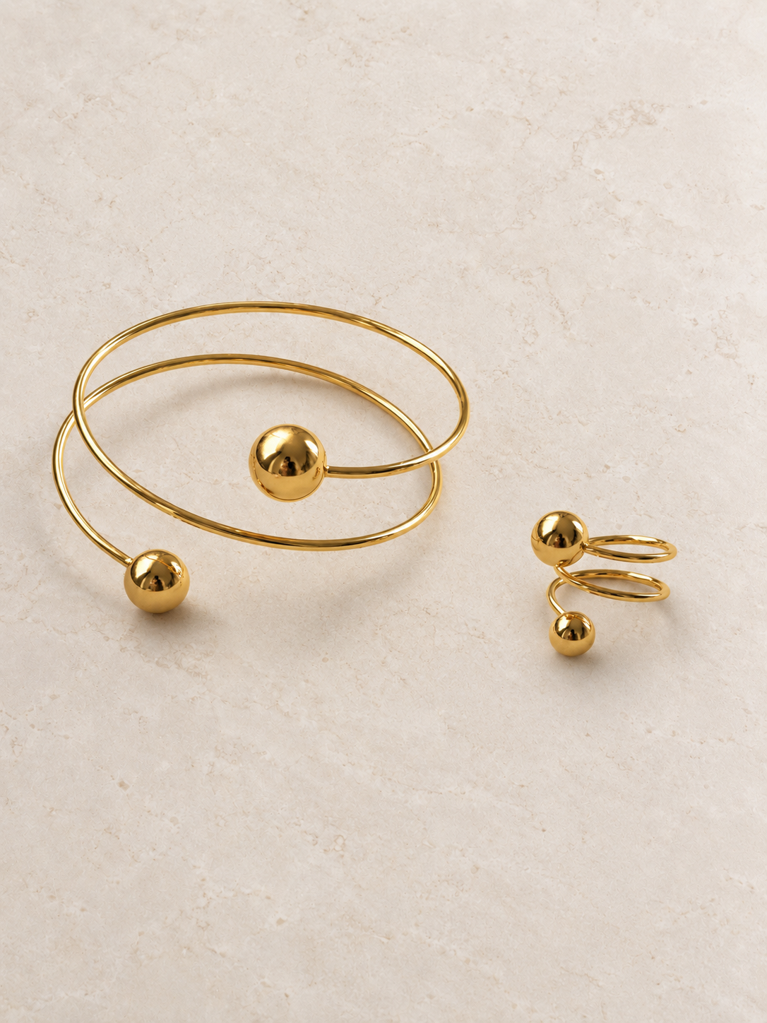 Set pulsera y anillo balín