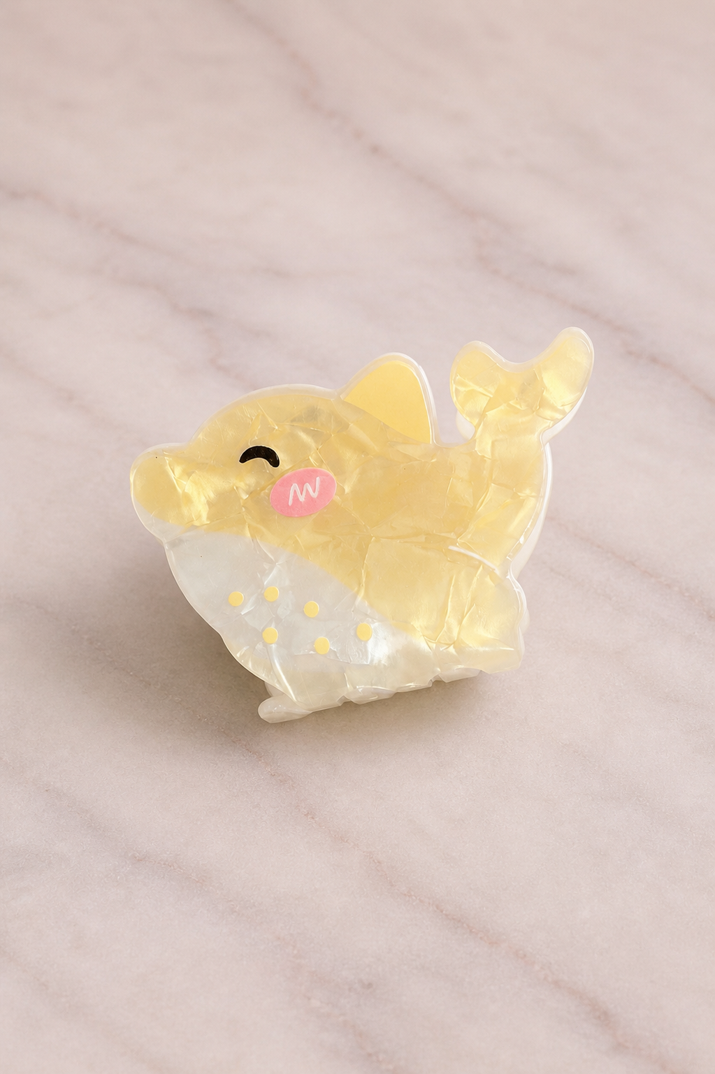 Hair clip delfín amarillo