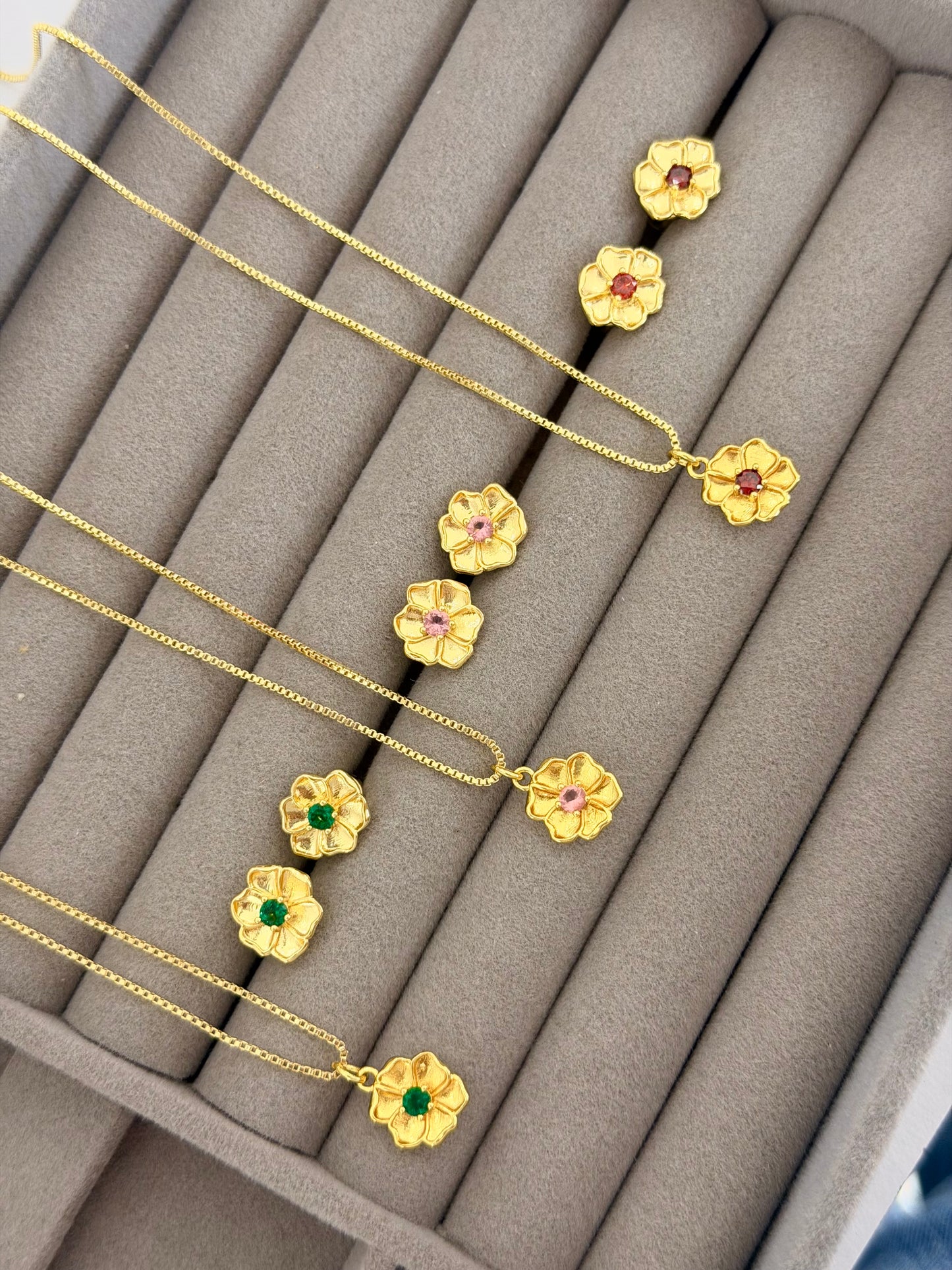 Set collar flor
