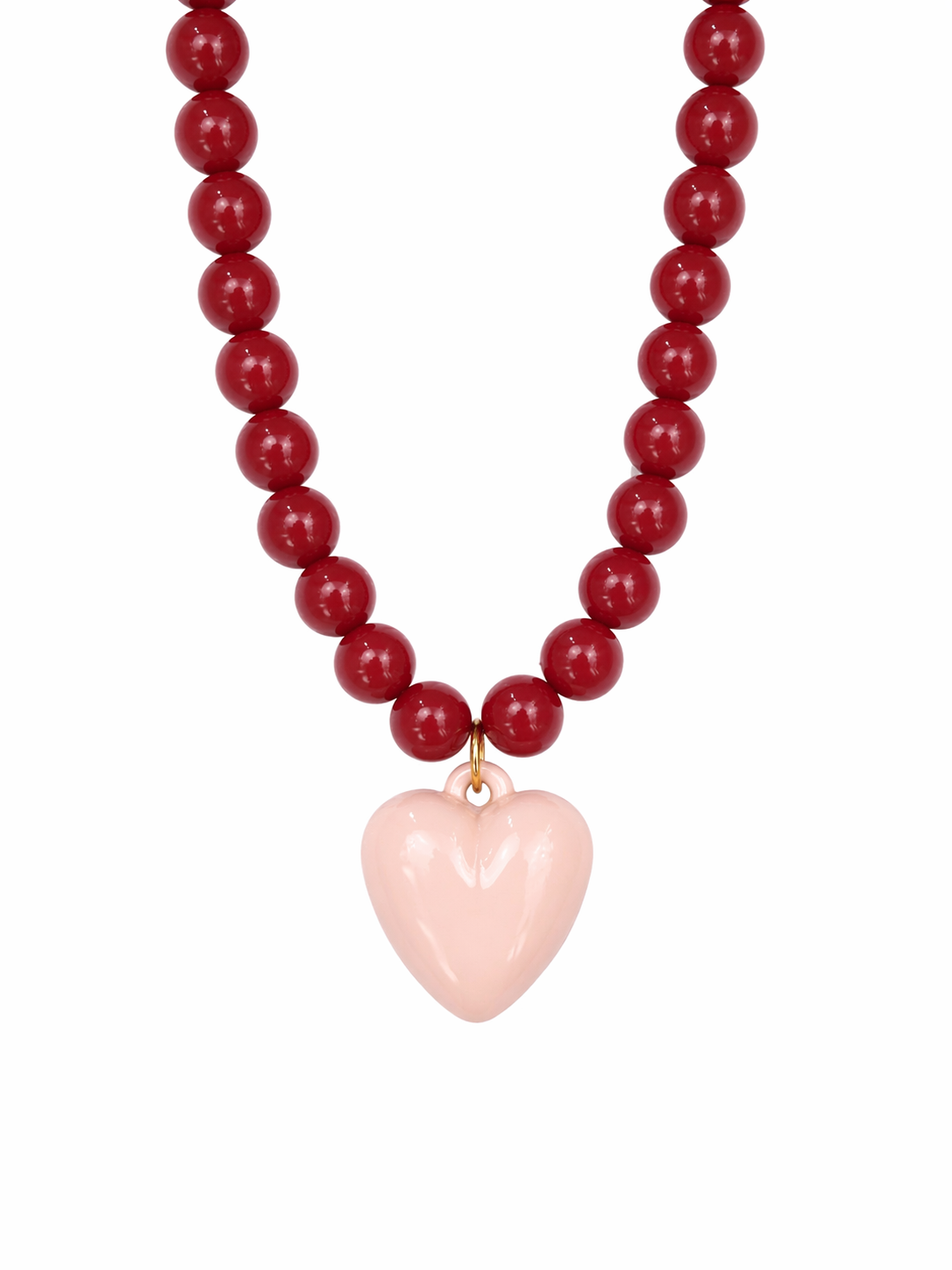 Collar XL corazón rosa