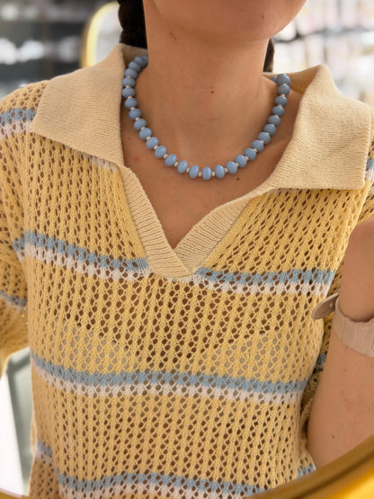 Collar XL dona azul