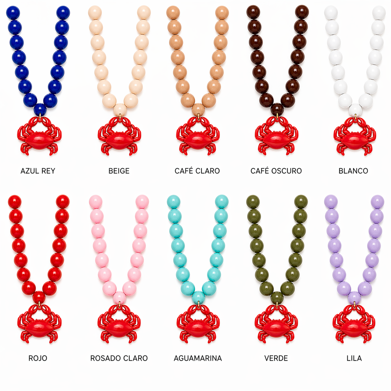 Collar XL cangrejo rojo