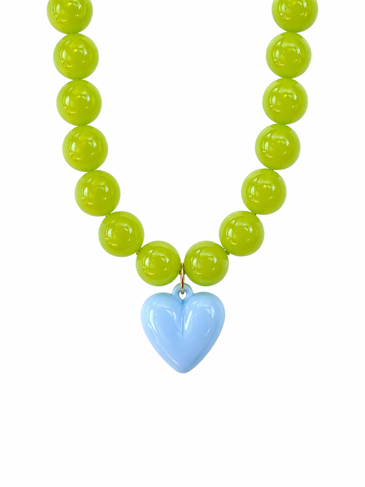 Collar XL Corazón azul