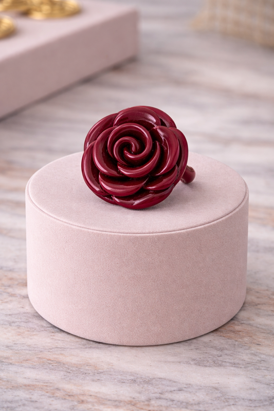 Anillo rosa vino