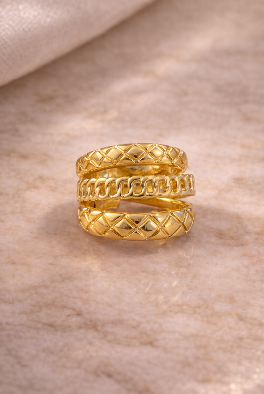 Earcuff triple textura.