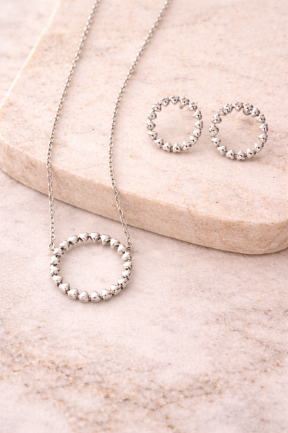 Set collar aro corazones
