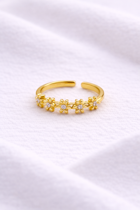 Anillo mini flores