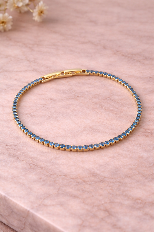 Pulsera tenis azul