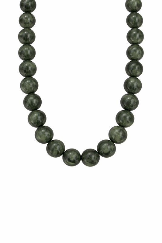 Collar XL verde mármol