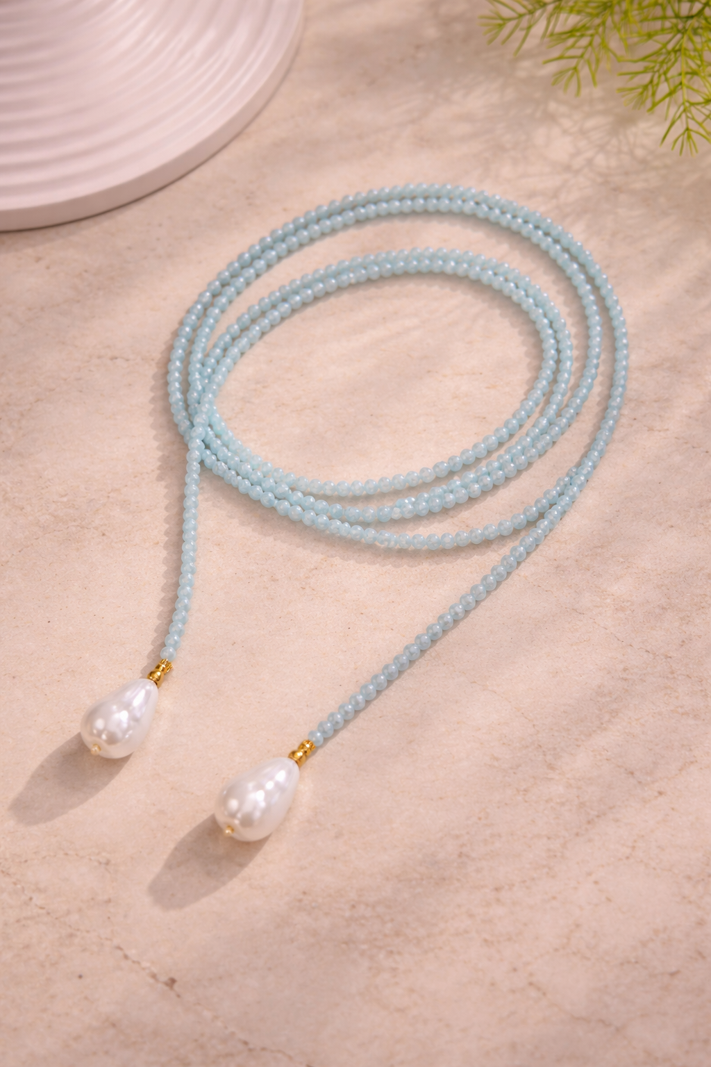 Collar corbata baby blue