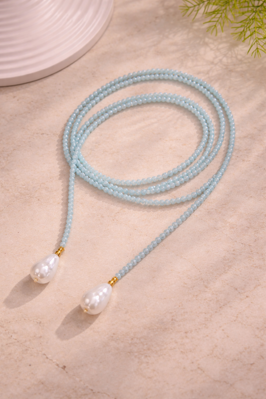 Collar corbata baby blue