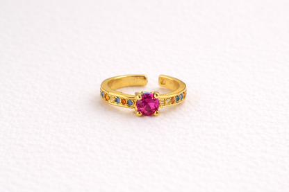 Earcuff fucsia multicolor