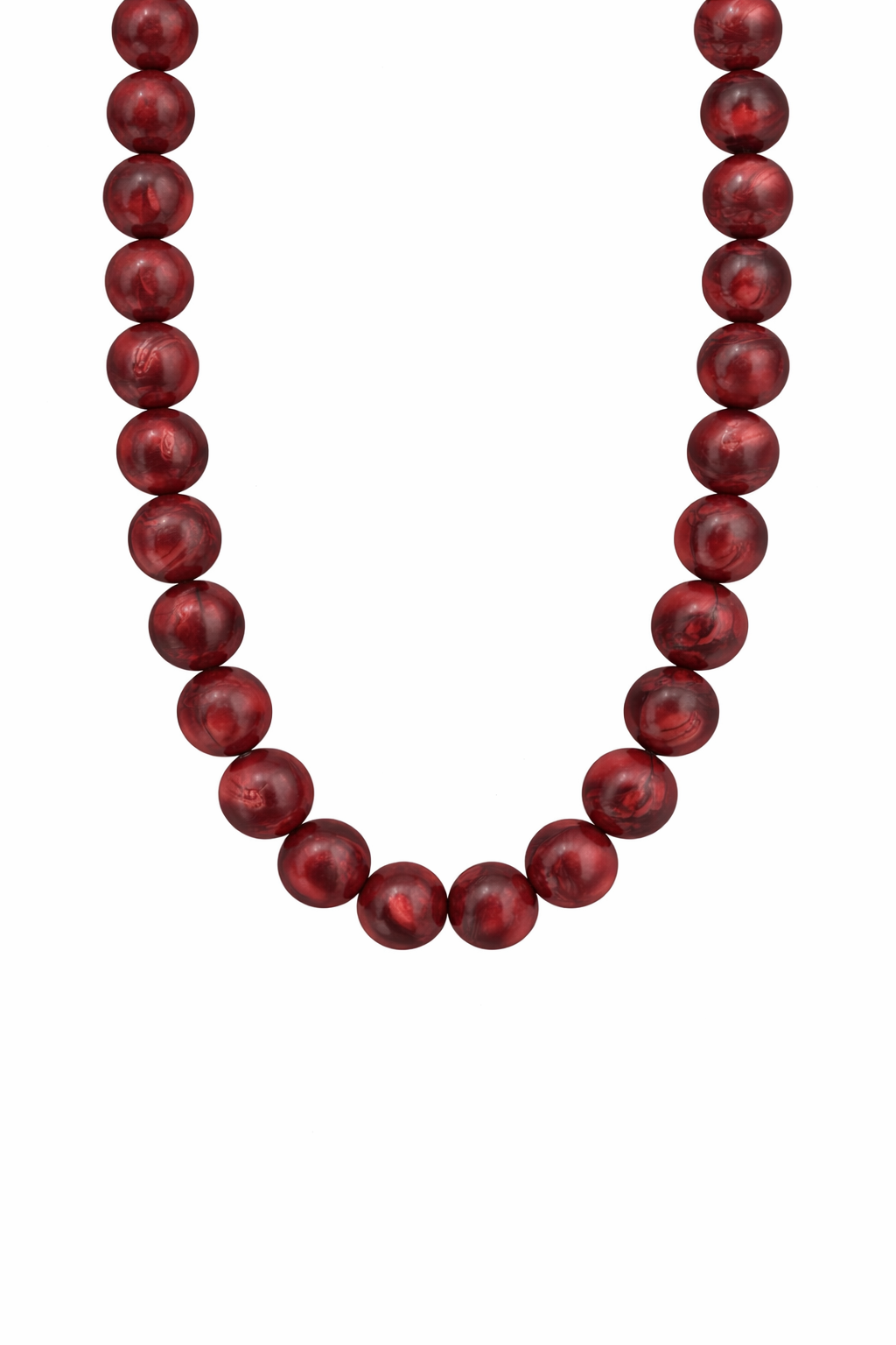 Collar XL rojo mármol
