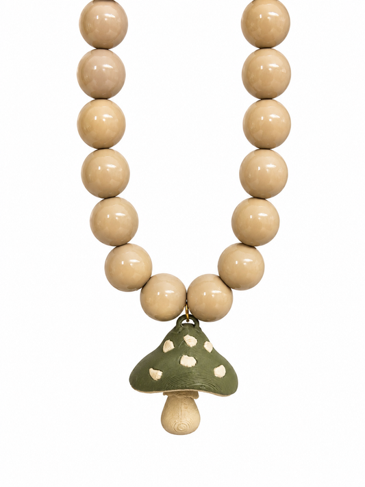 Collar XL hongo verde