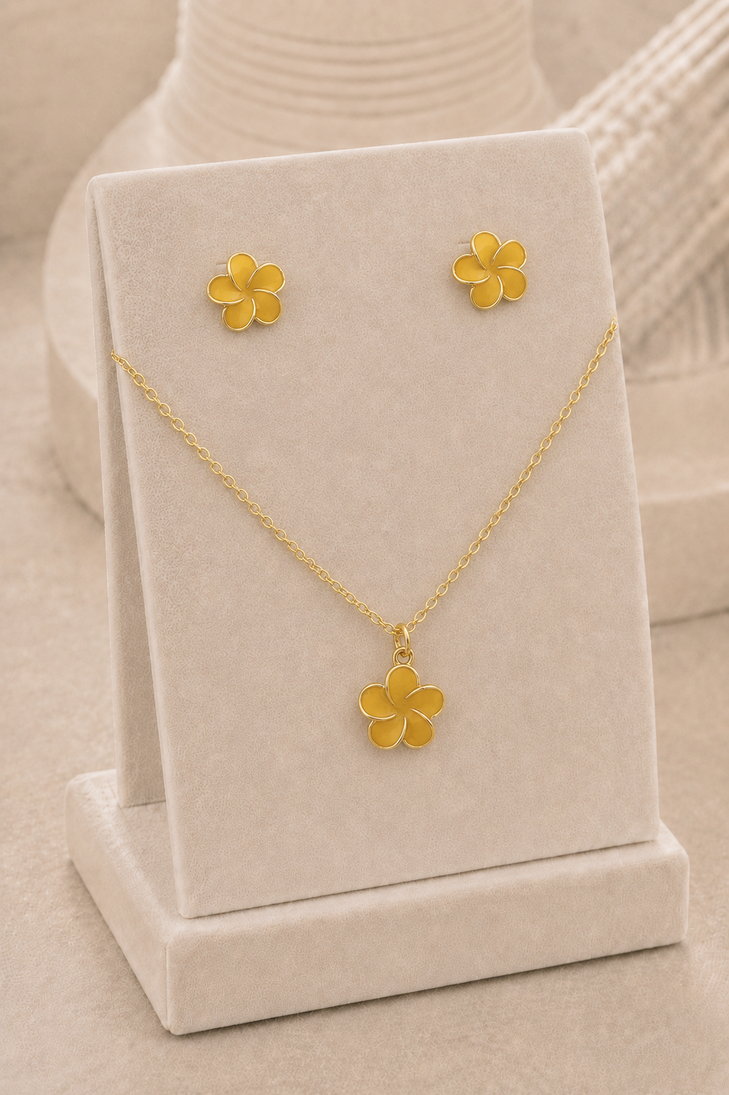 Set collar flor Amarillo