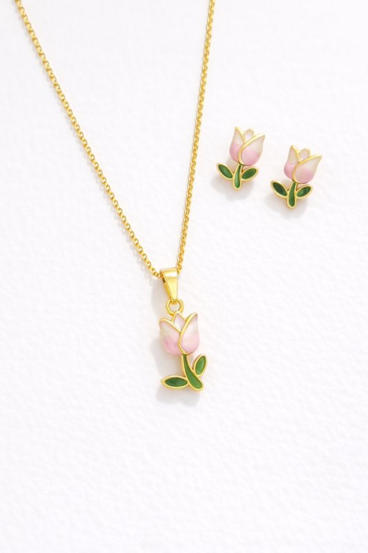 Set collar tulipán
