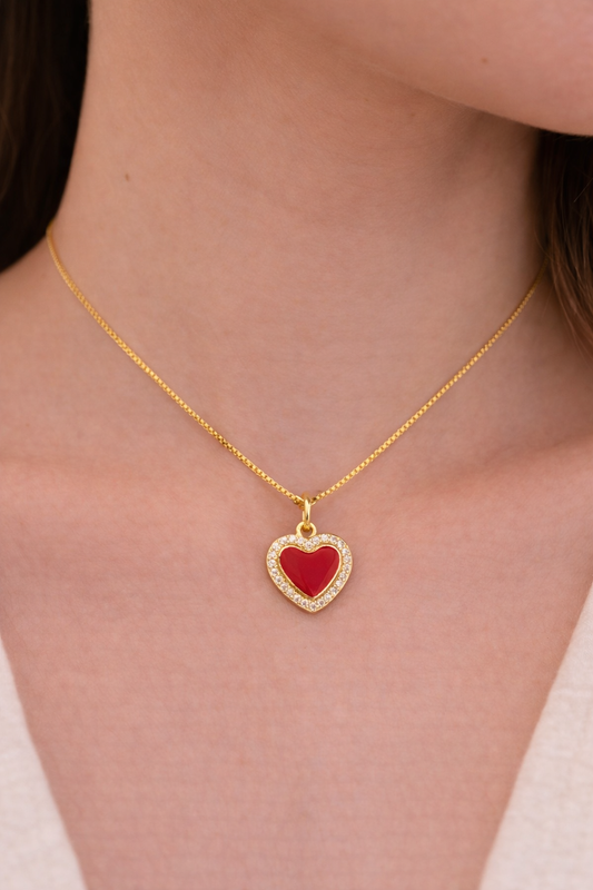 Cadena dije corazón.