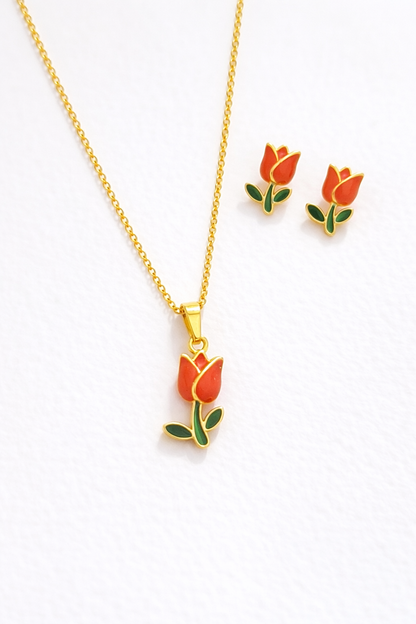 Set collar tulipán