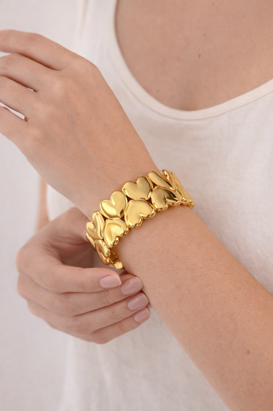 Pulsera corazones chunk