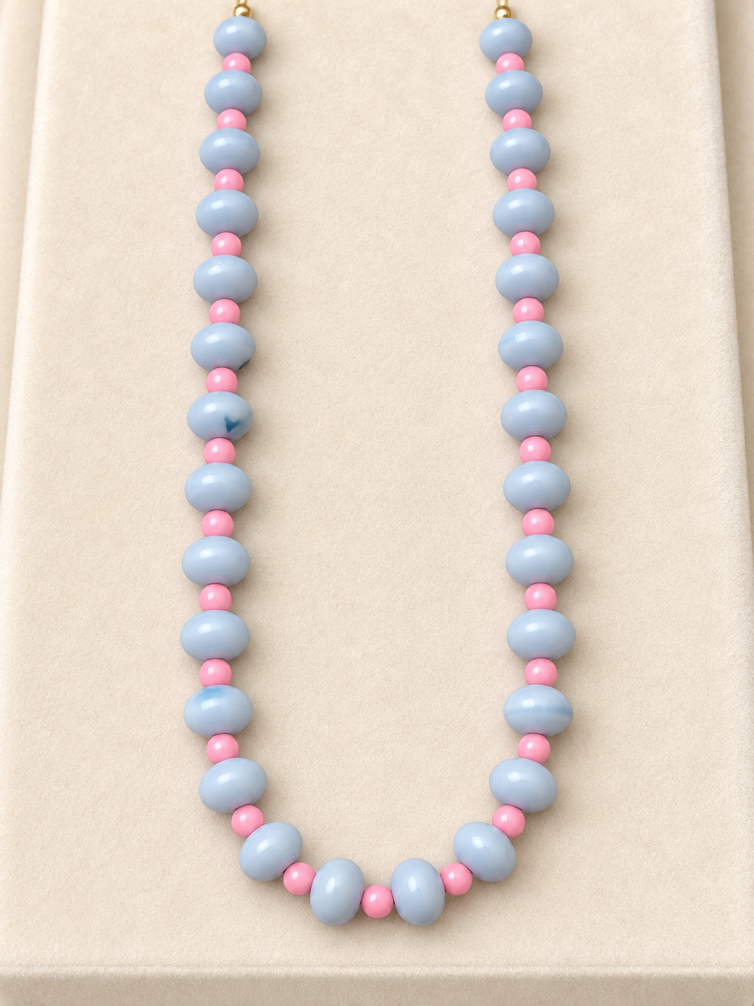 Collar XL dona azul y separador rosa