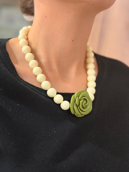 Collar XL rose verde.