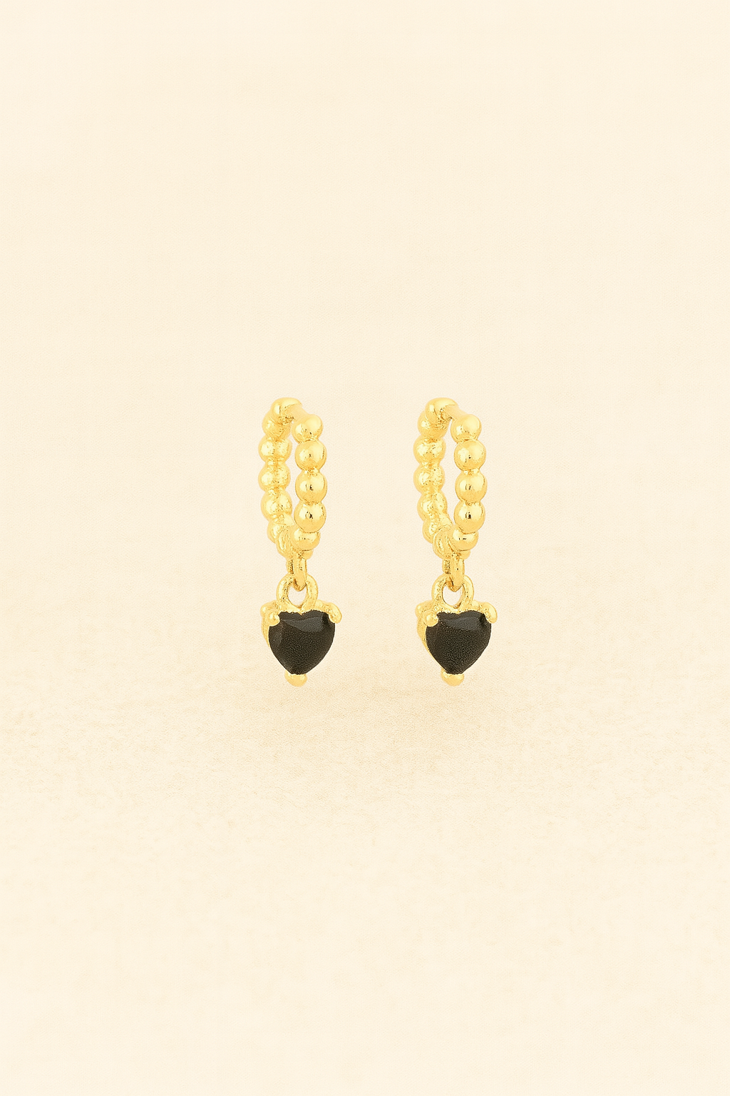Mini hoop corazon - Rodio, Negro