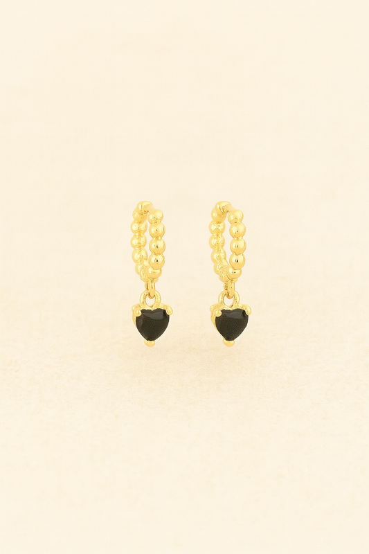 Mini hoop corazon - Rodio, Negro