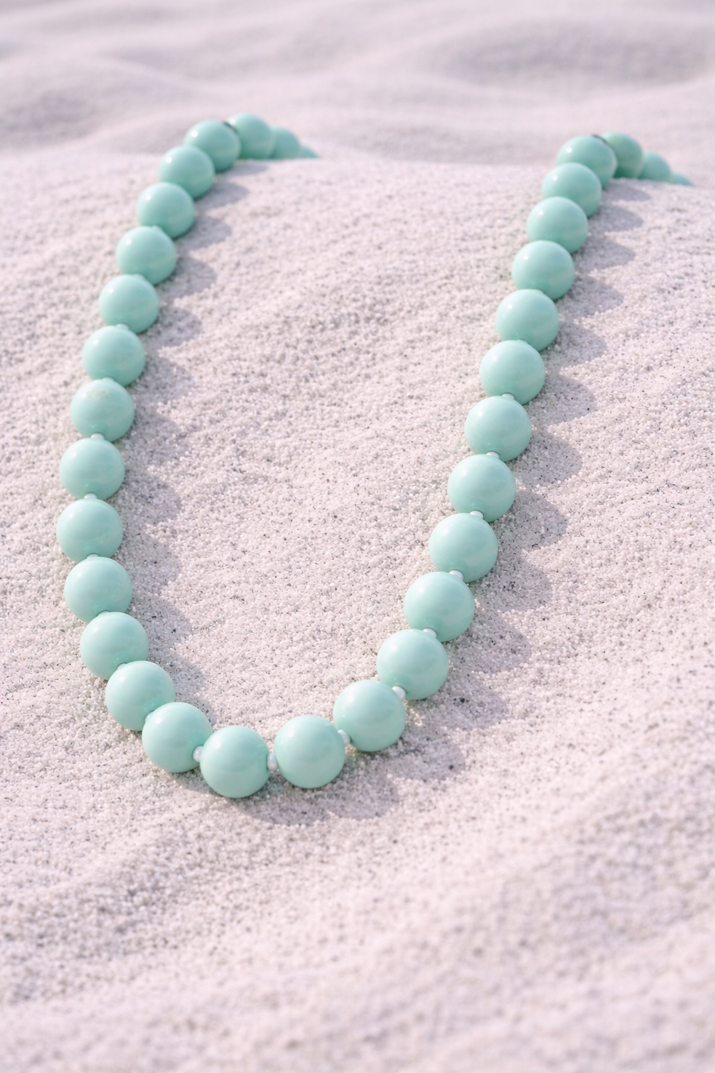 Collar XL aguamarina y Lila #12