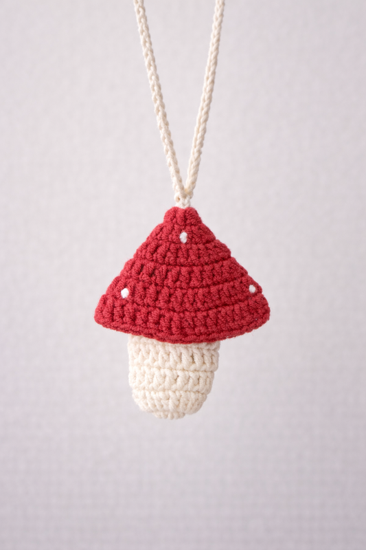 Bag charm hongo rojo