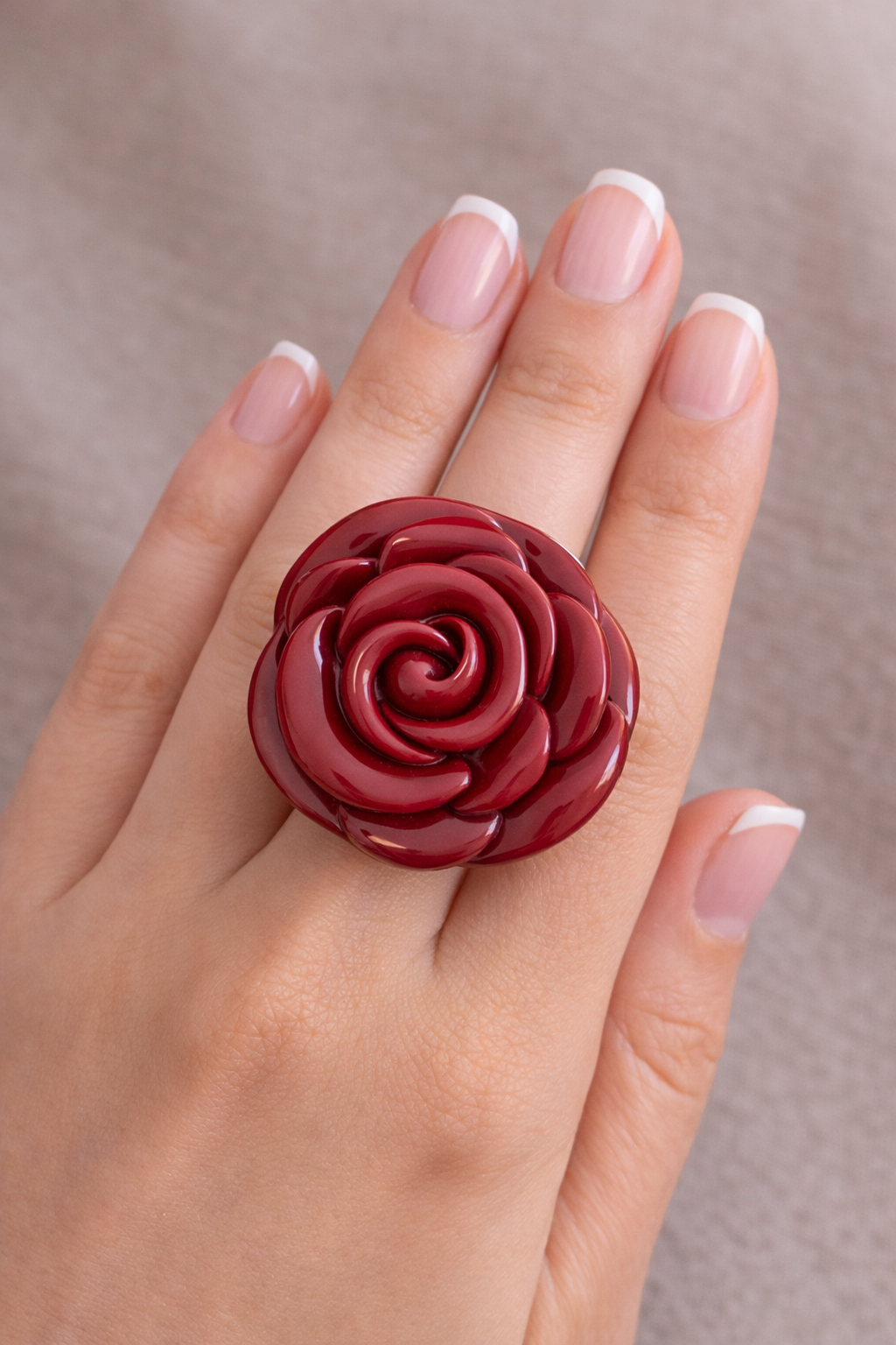 Anillo rosa vino