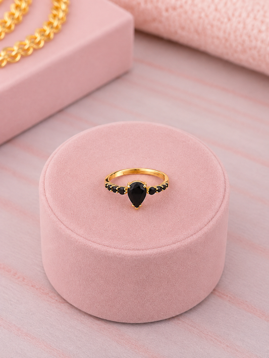 Anillo piedra negra