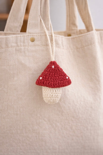 Bag charm hongo rojo