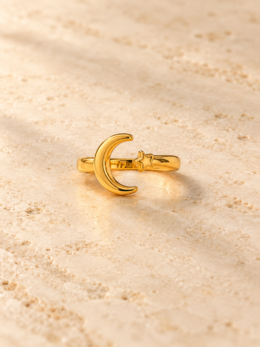Anillo luna estrella