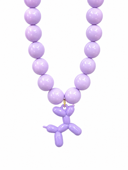 Collar XL perro globo lila
