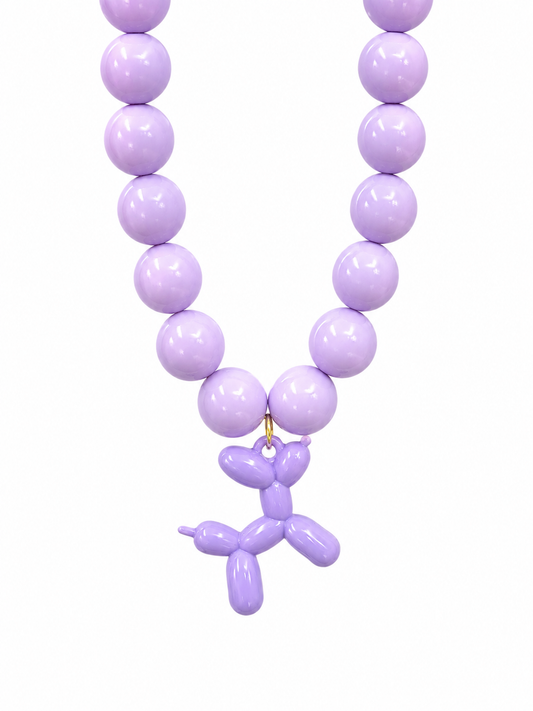 Collar XL perro globo lila