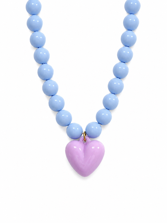 Collar XL corazón lila