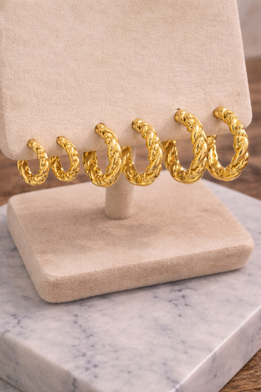 Set mini hoop entorchado