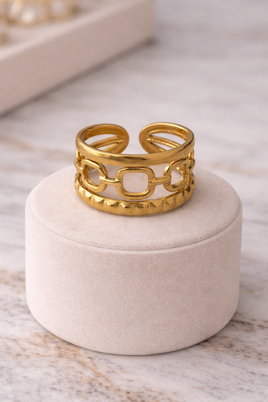 Anillo triple acero
