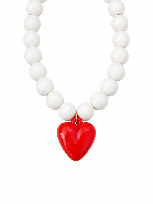 Collar XL corazón rojo