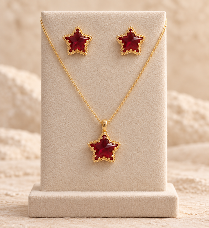 Set collar estrella