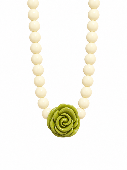 Collar XL rose verde.