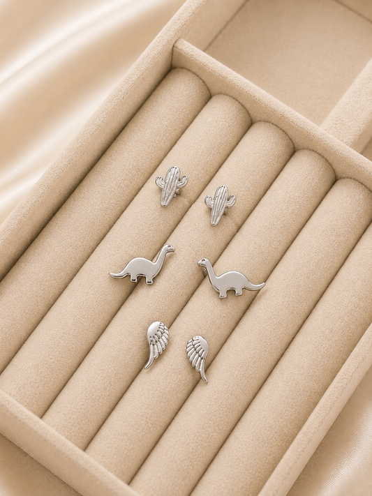 Set de topos x 3 - Plateado