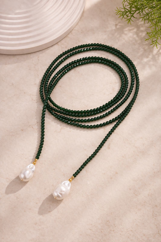 Collar corbata verde esmeralda