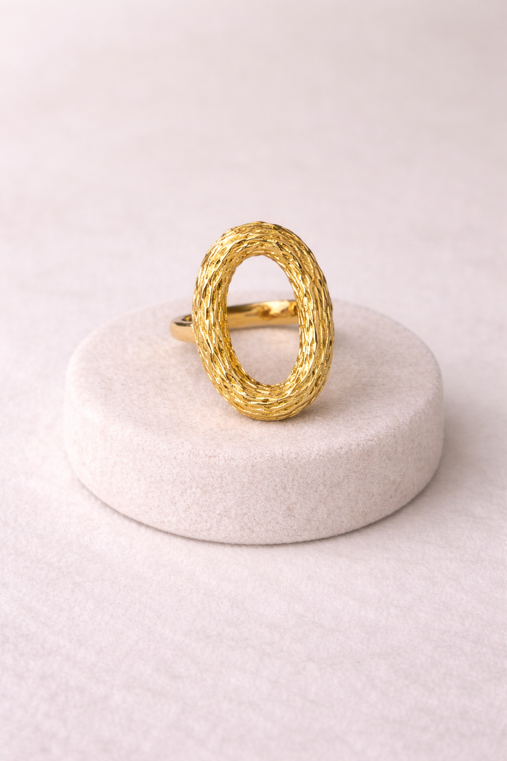 Anillo óvalo textura